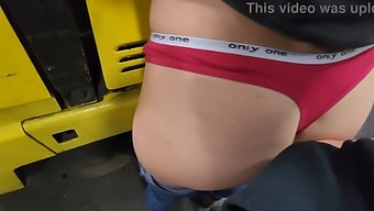 A College Girl Gets Spanked And Taken From Behind On A Forklift In A Dorm Room