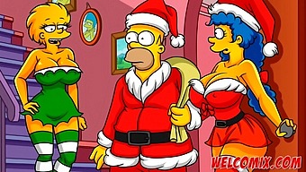 A Christmas Surprise: Gifting His Wife To Beggars In A Simpsons Hentai Scenario