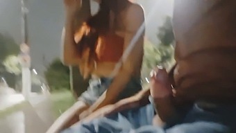 Exciting Bus Stop Handjob With A Sexy Woman!