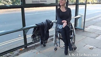 Handicapped Adult Film Actress Exposes Herself In Public Alongside A Princess Character