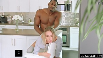 A Blonde Babe Gets A Facial From Her Partner'S Black Friend